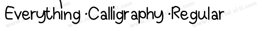 Everything Calligraphy Regular字体转换